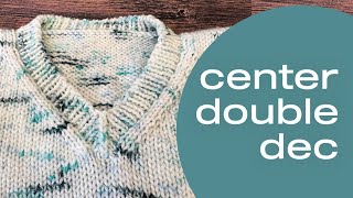 How To CDD Center Double Decrease Knitting Video Tutorial Mitered Double Decrease [upl. by Stanislaw]