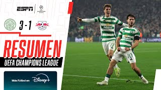 LOS CELTS GANARON EN GLASGOW Y SE METIERON EN ZONA DE CLASIFICACIÓN  Celtic 31 Leipzig  RESUMEN [upl. by Bradleigh]