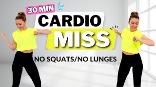 🔥30Minute MISS CARDIO WORKOUT with Warm Up  Cool Down🔥No Jumping at Home🔥MODERATE INTENSITY 🔥 [upl. by Lyrad]