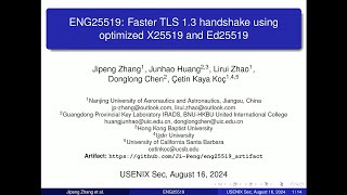 USENIX Security 24  ENG25519 Faster TLS 13 handshake using optimized X25519 and Ed25519 [upl. by Kama372]