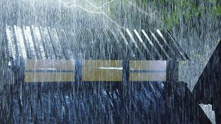 Torrential Rain and Thunder on the Roof  3 HZ  Rain And Thunder Sounds For Sleeping [upl. by Ambur]