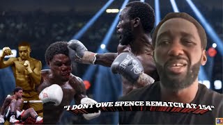 TRUTH EXPOSED TERENCE CRAWFORD SAYS “I DONT OWE SPENCE REMATCH AT 154” JUST THE REMATCH PERIOD [upl. by Quackenbush975]