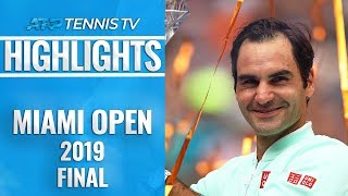 Roger Federer Dominates John Isner To Win 101st Career Title  Miami Open 2019 Final Highlights [upl. by Meikah]