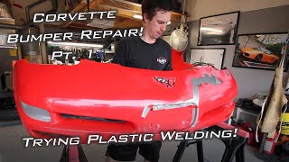 Repairing my C5 Corvette Bumper Part 1  Plastic Welding Fail  C5 Corvette Build 13 [upl. by Enitsua886]