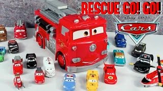 DISNEY PIXAR CARS RESCUE GO GO TRANSFORMER RED TOY PLAYSET [upl. by Blaise]