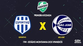 AO VIVO com imagens Esportivo x São José  Gauchão  22012023 [upl. by Katzman]