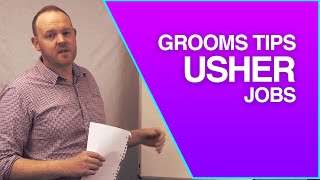 Usher jobs  Grooms Wedding Tips [upl. by Ainoz159]