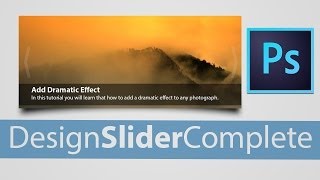 How to Design a Slider for Website in Photoshop CC [upl. by Jocko581]