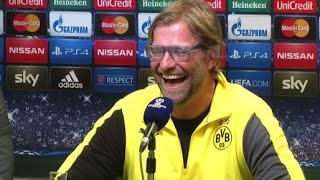 PKSpaß Dolmetscher imitiert Jürgen Klopp quotWeltklassequot  Borussia Dortmund  FC Arsenal [upl. by Ahsiekal223]