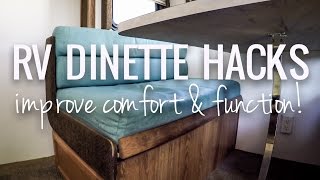 RV Dinette Hacks to Improve Comfort amp Function  RV Living  Renovations amp Repairs [upl. by Araed]