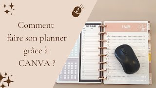 Comment faire son planner grâce à CANVA [upl. by Akerue]