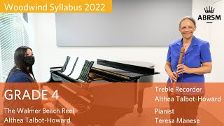 Woodwind Syllabus 2022 – The Walmer Beach Reel Althea TalbotHoward  ABRSM Grade 4 Treble Recorder [upl. by Aicenat257]