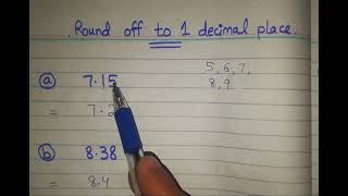 Round Off to 1 decimal place  715 and 838 round Off to 1 decimal placemaths math decimal [upl. by Otha]