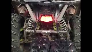 Polaris Scrambler 1000 XP  HMF TITAN QS vs Stock Exhaust [upl. by Anairo148]