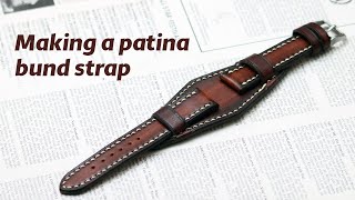 How to make a patina bund watch strap  ASMR [upl. by Annail]