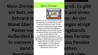 Mein Zimmer Deutsch sprechen und hören a2 niveau Deutsch lernen German language [upl. by Milurd]