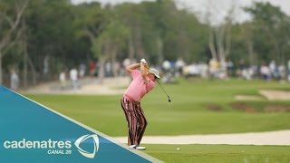 Golfistas mexicanos compiten en el Mayakoba Classic de la PGA [upl. by Suiluj252]