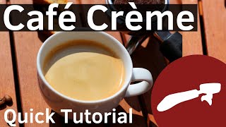 Der leckerste Café Crème mit deiner Siebträgermaschine Quick Tutorial 03 [upl. by Diaz]