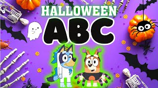 BLUEY Halloween Learning Video ABCs  ABC Alphabet Learning Video for Toddlers and Kids [upl. by Tatianna968]