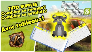 Fs25 Tuto Buffles Combien ca mange combien ca produit de lait avec ce tuto vous saurez tout fs25 [upl. by Yortal]