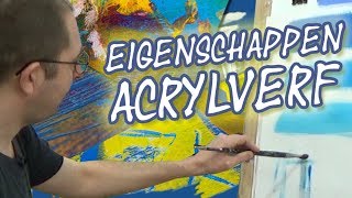 Acrylverf voor beginners eigenschappen en technieken [upl. by Loggia]