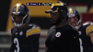 Madden NFL 25 CPU vs CPU Weekly Sim Gameplay Ravens vs Steelers Week 11 [upl. by Cooley450]