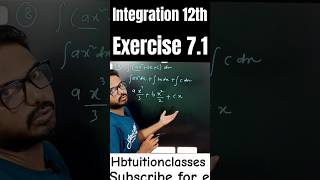 integration exercise 71 maths class 12th [upl. by Eldrida]