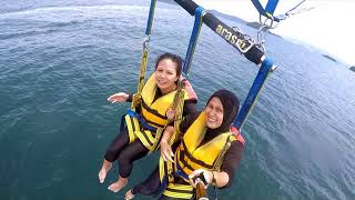 PARASAILING  Aktiviti di Pulau Manukan  Mamutik  Sapi  Sabah [upl. by Giusto]