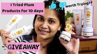 I tried PLUM Chamomile amp White Tea Range For 10 Days  Skincare for NormalCombination skin [upl. by Narak]