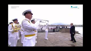 Верховный здоровается с военным оркестром в День ВМФ ⚓ [upl. by Nylarak]