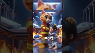 Cat help to people 😭 in emergency 🦺cat lovers ai cat 😺viral shorts [upl. by Ocirrej27]