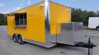 Yellow 85x16 Concession Trailer Vending Food Catering [upl. by Flannery486]