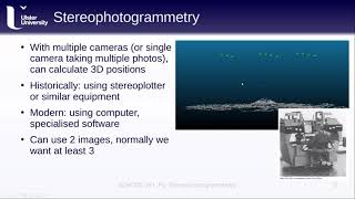 EGM702 Week 1 Part 3 Stereophotogrammetry [upl. by Silenay]