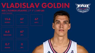 Vladislav Goldin  Florida Atlantic  202324 Transfer Portal Highlights [upl. by Ysdnyl]