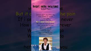 Richard Marx  Right Here Waiting Lyrics shorts [upl. by Rye]