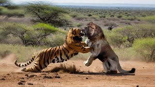 Lion VS Tiger 2023  Tiger VS Lion Real Fight  Tough Creatures  Natural Beasts [upl. by Carley902]