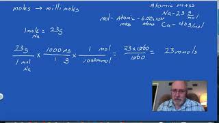 moles to millimoles [upl. by Ahsiekat]