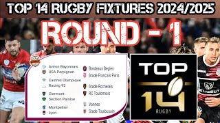 🔴 Top 14 Rugby Round 1 Fixtures 2024 top14 franceleague Rugby [upl. by Gilman]