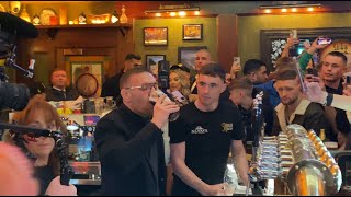 Conor McGregor pulls pints and drinks beer with fans ahead of UFC 303 fight with Michael Chandler [upl. by Initof]