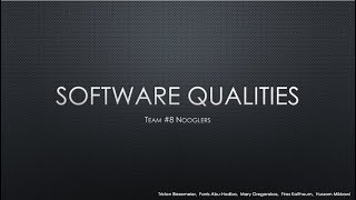 Software Qualities [upl. by Windy306]