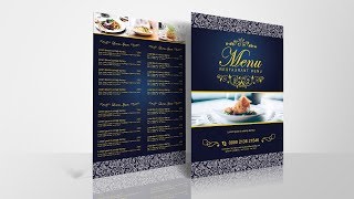 How to Create Restaurant Menu in Photoshop [upl. by Rawdon]