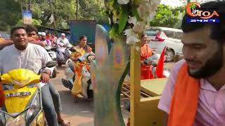 Palkhi of Shree Swami Samarth Math welcomed at Morjim 🙏 [upl. by Wareing349]