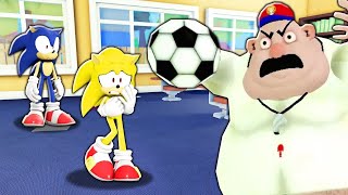 SUPER SONIC ESCAPE EVIL GYM TEACHER Roblox [upl. by Nnaycart]