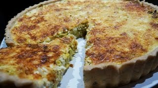 Recette de cuisine  Quiche 100 maison poireaux curry [upl. by Orvie]