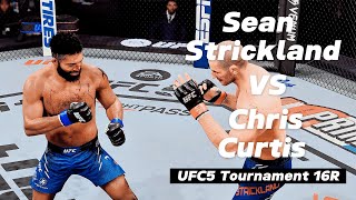 UFC 션 스트릭랜드 VS 크리스 커티스  토너먼트 16강 [upl. by Meit]