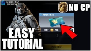 How To Get Free Rename Card In COD MOBILE  No COD POINTS CP Required  CODM Tips amp Tricks [upl. by Tallu922]