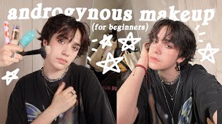 gender euphoric makeup tutorial 🌱✨ enby edition 👾 [upl. by Elspet653]