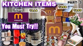 18 Meesho Kitchen Items You Must Have Part3 😍  Meesho Kitchen Finds [upl. by Aitselec]