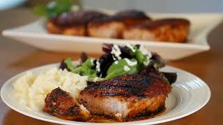 Spice Rub Pork Chops Recipe Video [upl. by Ahseem592]