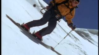 Kristin Lignell and Justine Van Houte ski down the glacier atop Mt Kenya by Warren Miller [upl. by Ainesy]